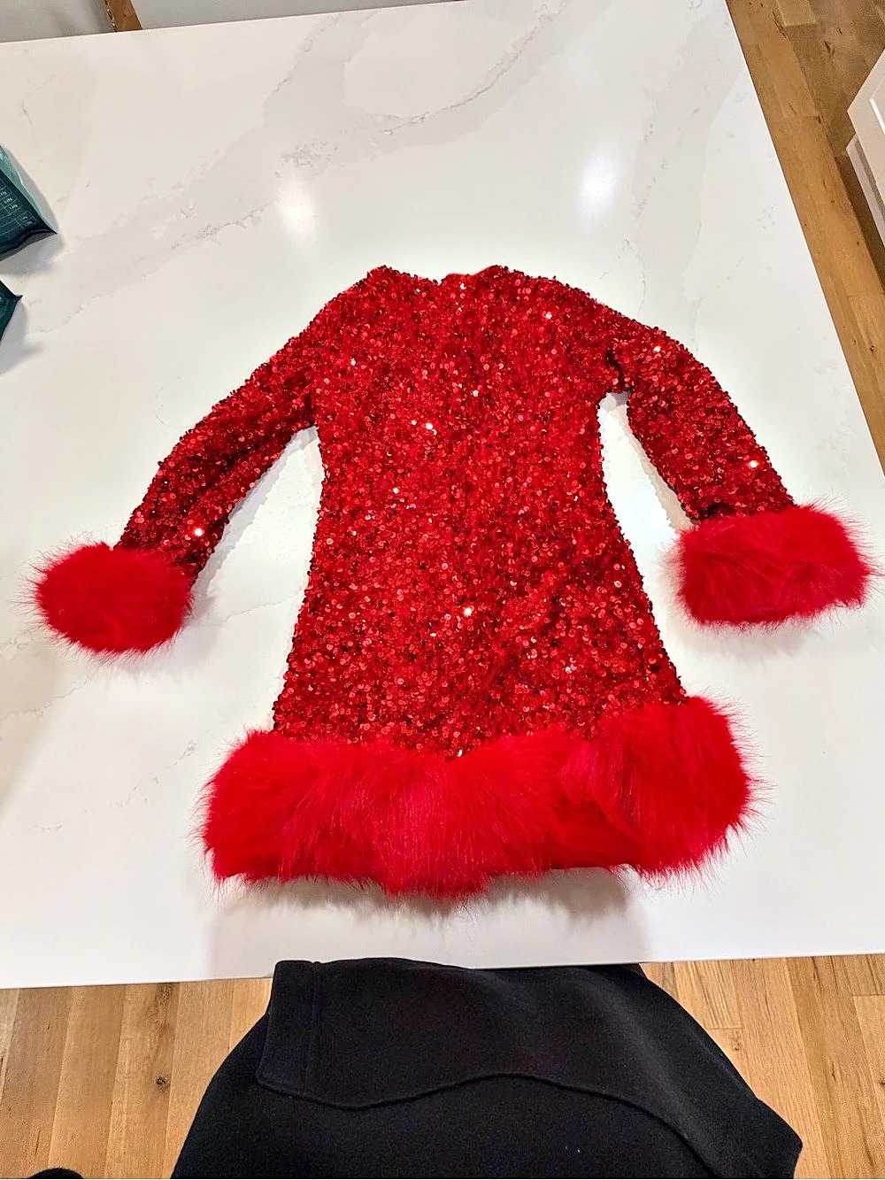 Lola & the Boys Red Sequin Mini Dress